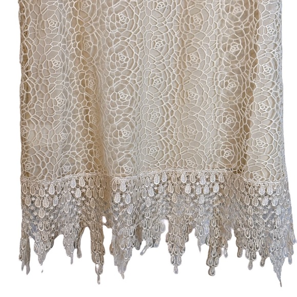 Anthropologie Ryu Cream Lace and Crochet Overlay Tunic NWT Large RT5758-S14 - Picture 9 of 13